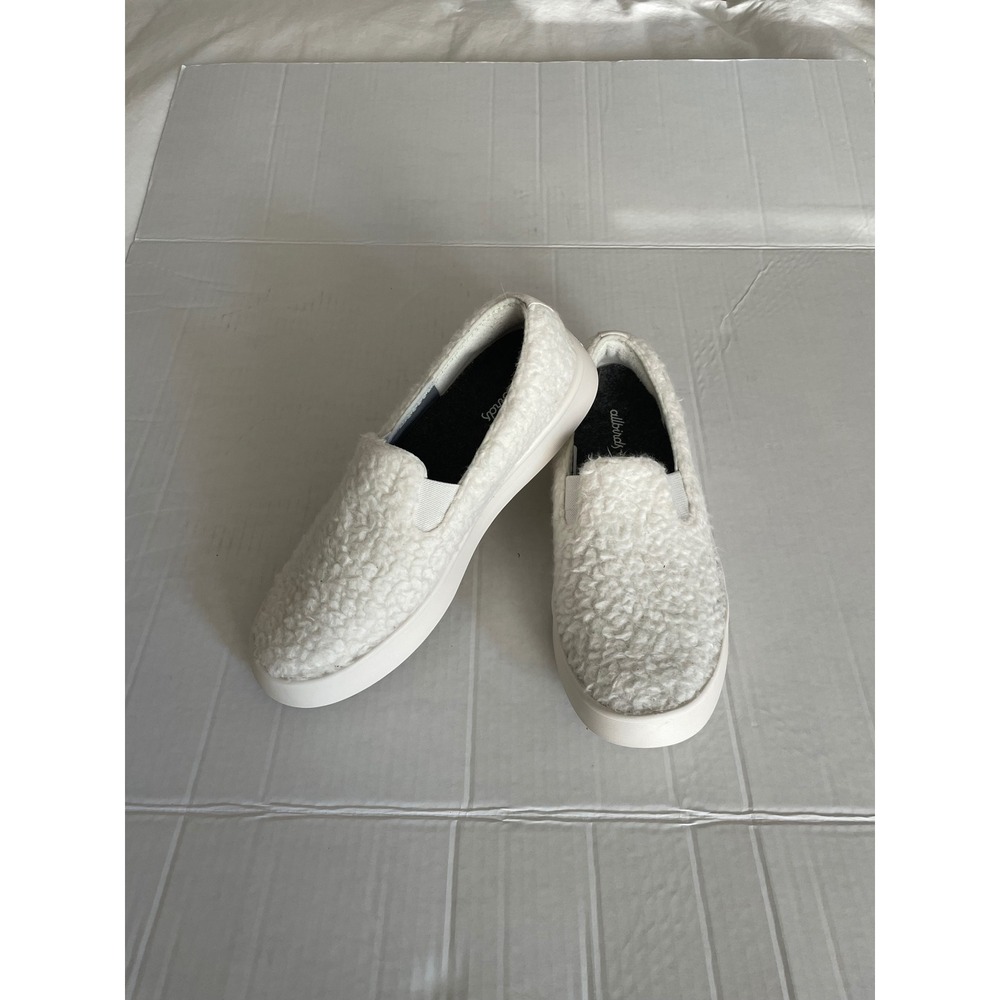 Allbirds Wool Cruiser Slip On Fluff Natural White Sherpa Merino Sneakers Size 9